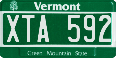 VT license plate XTA592