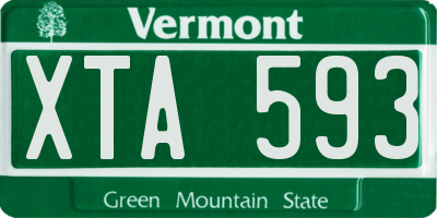 VT license plate XTA593