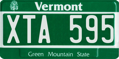 VT license plate XTA595