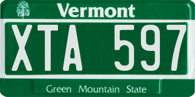 VT license plate XTA597