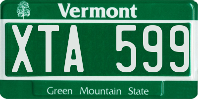 VT license plate XTA599