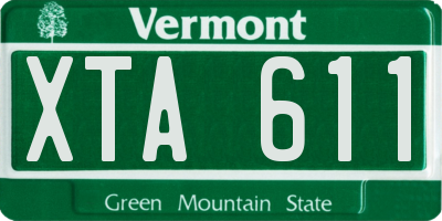 VT license plate XTA611