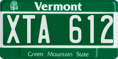 VT license plate XTA612