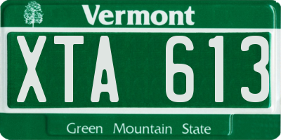 VT license plate XTA613