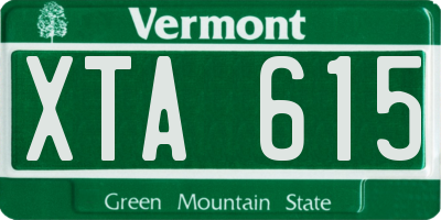 VT license plate XTA615