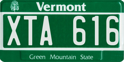 VT license plate XTA616