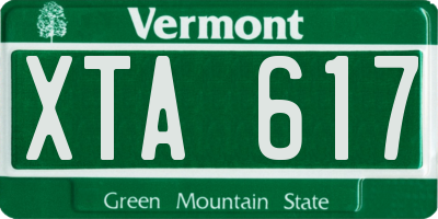 VT license plate XTA617