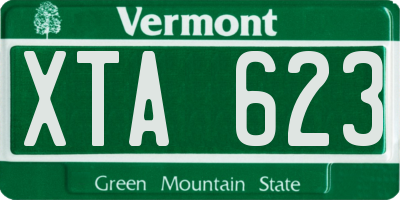 VT license plate XTA623
