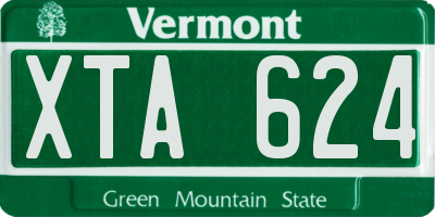 VT license plate XTA624