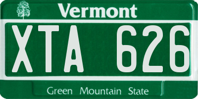 VT license plate XTA626