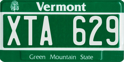 VT license plate XTA629