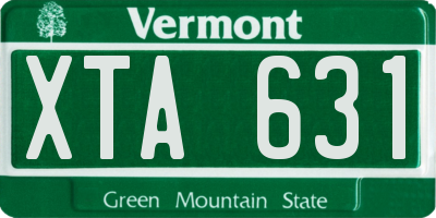 VT license plate XTA631