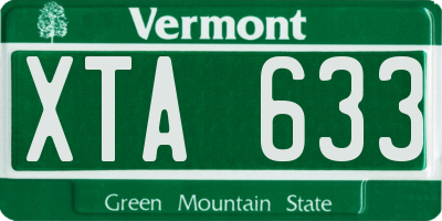 VT license plate XTA633