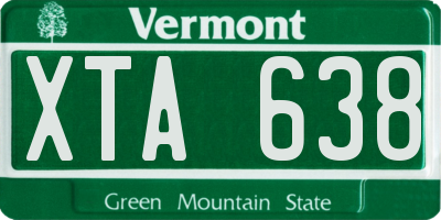 VT license plate XTA638