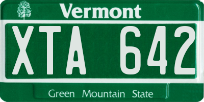 VT license plate XTA642