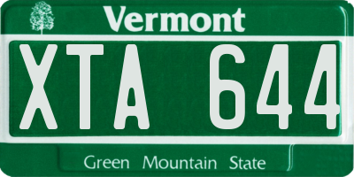 VT license plate XTA644