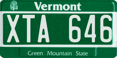 VT license plate XTA646
