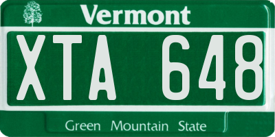 VT license plate XTA648