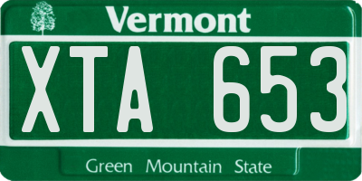VT license plate XTA653