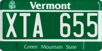 VT license plate XTA655