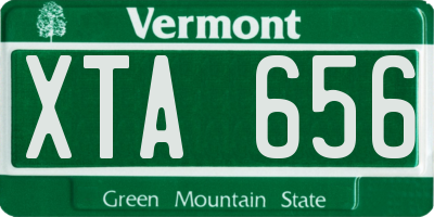 VT license plate XTA656