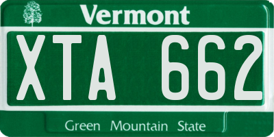 VT license plate XTA662
