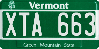 VT license plate XTA663