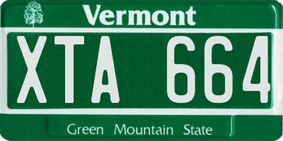 VT license plate XTA664