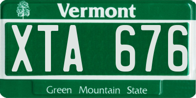 VT license plate XTA676