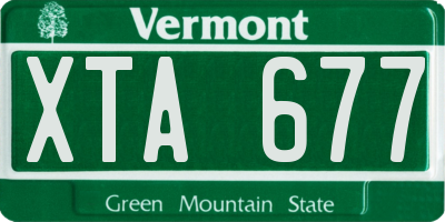VT license plate XTA677