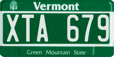 VT license plate XTA679