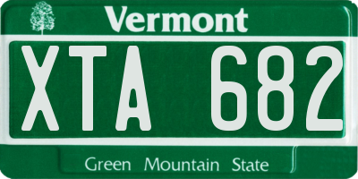 VT license plate XTA682