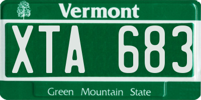 VT license plate XTA683