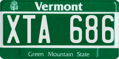 VT license plate XTA686