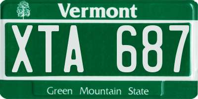 VT license plate XTA687