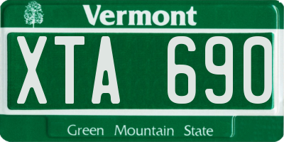 VT license plate XTA690