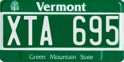VT license plate XTA695