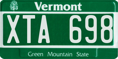 VT license plate XTA698