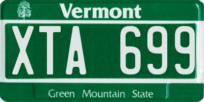 VT license plate XTA699