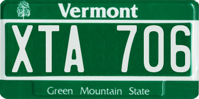 VT license plate XTA706