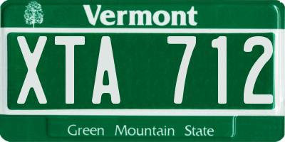 VT license plate XTA712