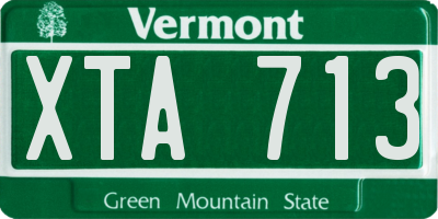 VT license plate XTA713