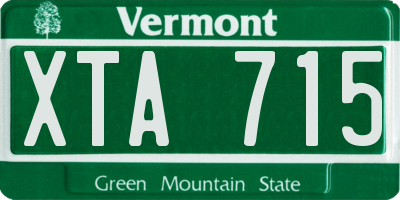 VT license plate XTA715
