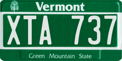 VT license plate XTA737