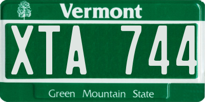 VT license plate XTA744