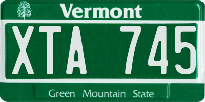 VT license plate XTA745