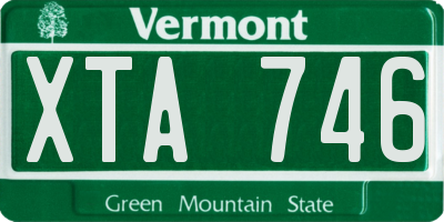 VT license plate XTA746