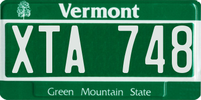 VT license plate XTA748