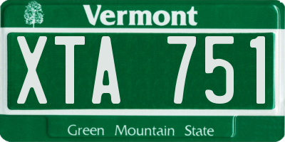 VT license plate XTA751