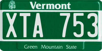 VT license plate XTA753